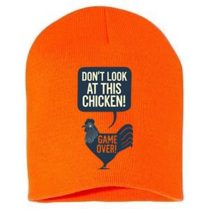 Dont Look At This Chicken Short Acrylic Beanie