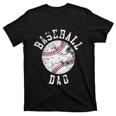 Dad Like A Baseball Dad US Flag Fathers Day T-Shirt