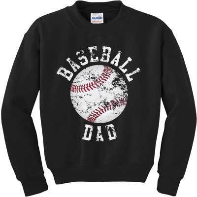 Dad Like A Baseball Dad US Flag Fathers Day Kids Sweatshirt