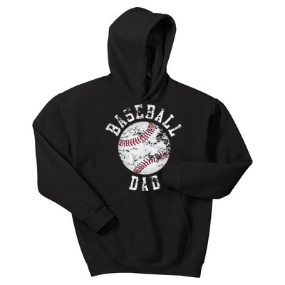 Dad Like A Baseball Dad US Flag Fathers Day Kids Hoodie