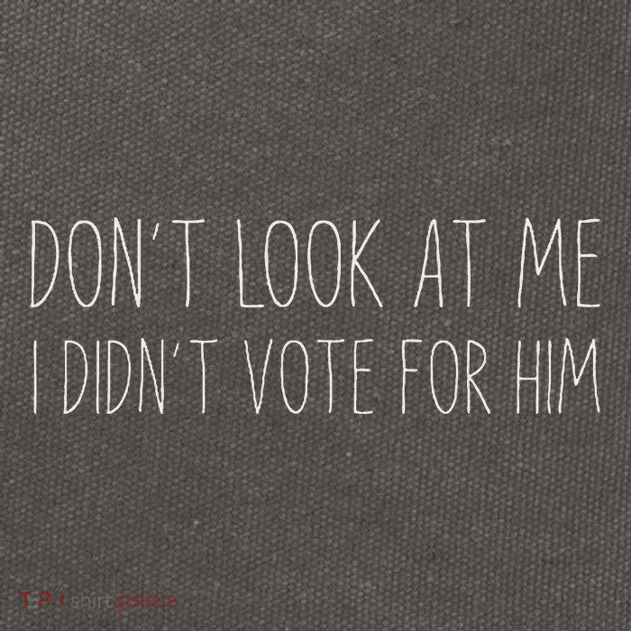 Don’T Look At Me I Didn’T Vote For Him Cotton Canvas Backpack