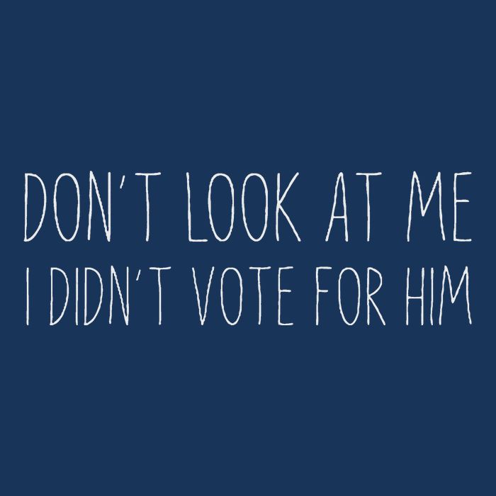 Don’T Look At Me I Didn’T Vote For Him Infant Baby Jersey Bodysuit