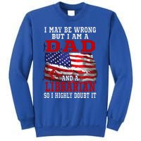 Dad Librarian American Flag Funny Patriotic Gift Sweatshirt