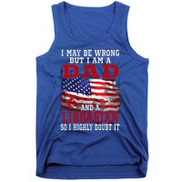 Dad Librarian American Flag Funny Patriotic Gift Tank Top