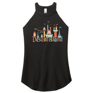 Desantis Land AntiWoke Corporation Political Women's Perfect Tri Rocker Tank