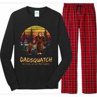 Dadsquatch Like A Dad Way More Squatchy Funny Bigfoot Dad Long Sleeve Pajama Set