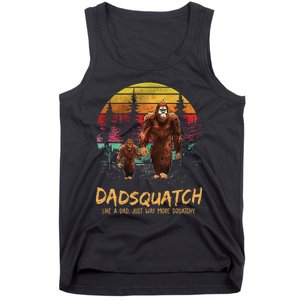 Dadsquatch Like A Dad Way More Squatchy Funny Bigfoot Dad Tank Top