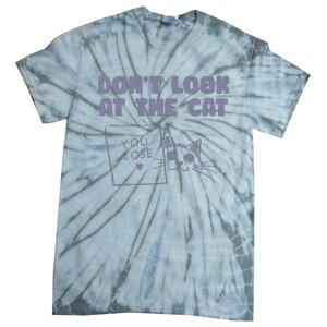 Dont Look At The Cat 90s Retro Graphic Tie-Dye T-Shirt