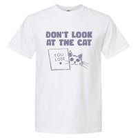 Dont Look At The Cat 90s Retro Graphic Garment-Dyed Heavyweight T-Shirt