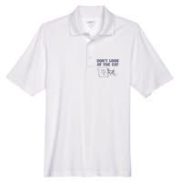 Dont Look At The Cat 90s Retro Graphic Men's Origin Performance Pique Polo