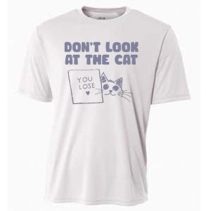 Dont Look At The Cat 90s Retro Graphic Cooling Performance Crew T-Shirt