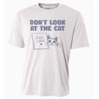 Dont Look At The Cat 90s Retro Graphic Cooling Performance Crew T-Shirt