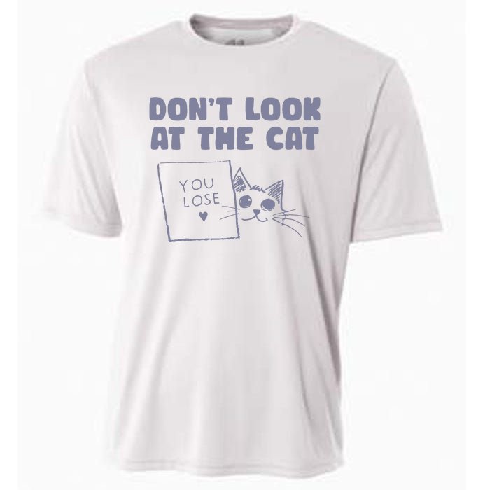 Dont Look At The Cat 90s Retro Graphic Cooling Performance Crew T-Shirt