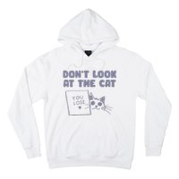 Dont Look At The Cat 90s Retro Graphic Hoodie