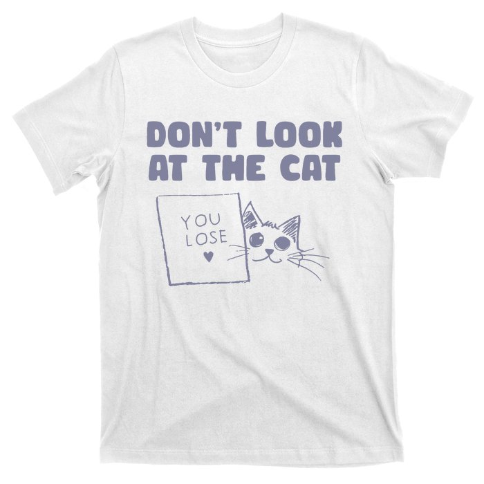 Dont Look At The Cat 90s Retro Graphic T-Shirt