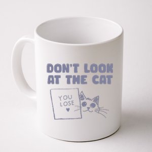 Dont Look At The Cat 90s Retro Graphic Coffee Mug