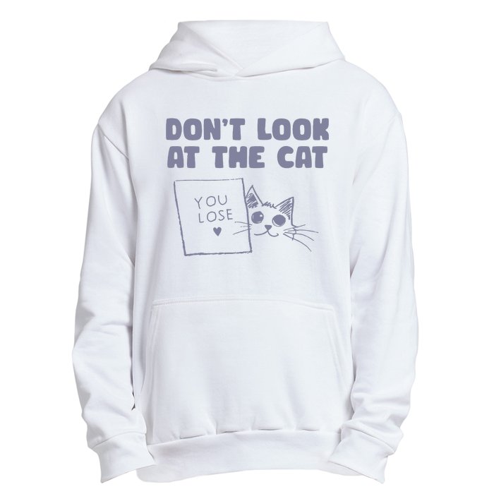 Dont Look At The Cat 90s Retro Graphic Urban Pullover Hoodie