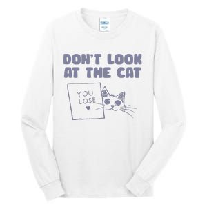 Dont Look At The Cat 90s Retro Graphic Tall Long Sleeve T-Shirt