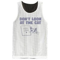 Dont Look At The Cat 90s Retro Graphic Mesh Reversible Basketball Jersey Tank