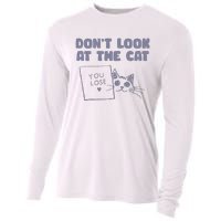 Dont Look At The Cat 90s Retro Graphic Cooling Performance Long Sleeve Crew