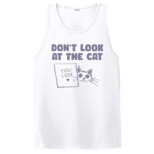 Dont Look At The Cat 90s Retro Graphic PosiCharge Competitor Tank