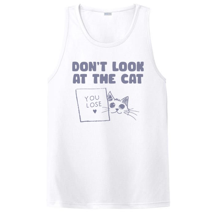 Dont Look At The Cat 90s Retro Graphic PosiCharge Competitor Tank