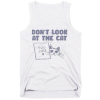 Dont Look At The Cat 90s Retro Graphic Tank Top