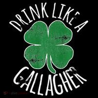 DRINK LIKE A GALLAGHER St Patrick's Day Stripe Pom Pom Beanie