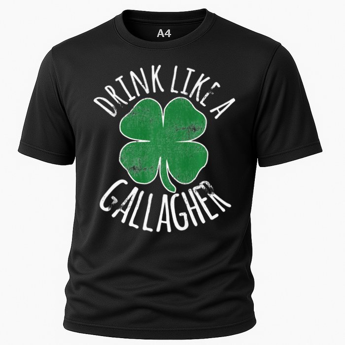 DRINK LIKE A GALLAGHER St Patrick's Day Cooling Performance Crew T-Shirt