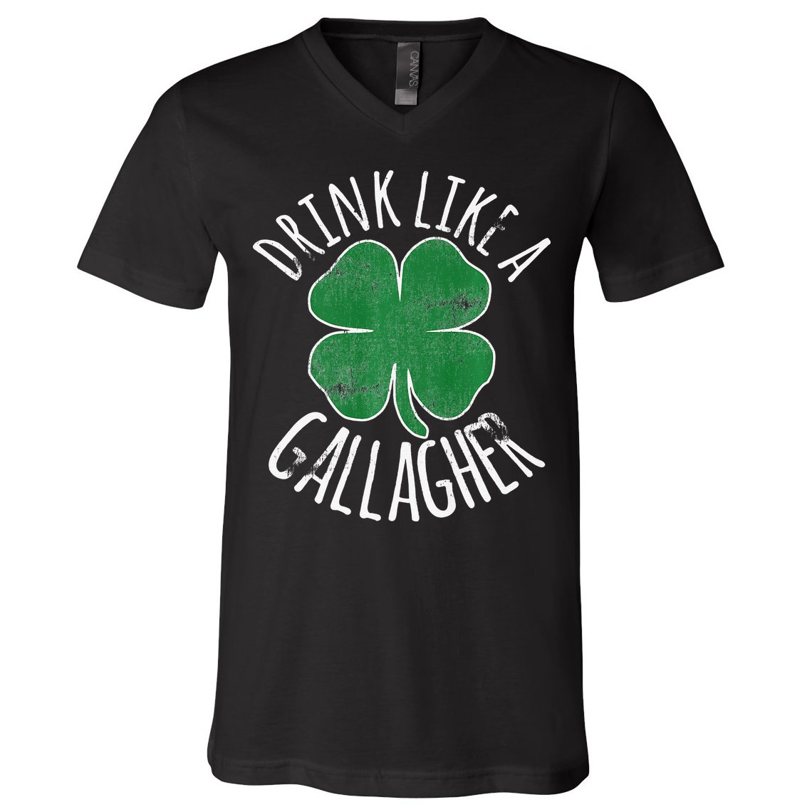 DRINK LIKE A GALLAGHER St Patrick's Day V-Neck T-Shirt