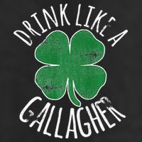 DRINK LIKE A GALLAGHER St Patrick's Day Golf Towel