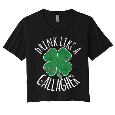DRINK LIKE A GALLAGHER St Patrick's Day Crop Top