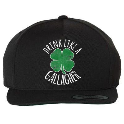 DRINK LIKE A GALLAGHER St Patrick's Day Wool Snapback Cap