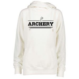 Distressed Look Arching Gift For Archers Gift Womens Funnel Neck Pullover Hood