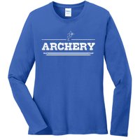 Distressed Look Arching Gift For Archers Gift Ladies Long Sleeve Shirt