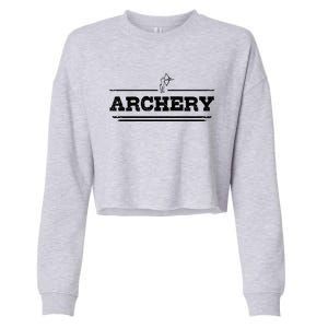 Distressed Look Arching Gift For Archers Gift Cropped Pullover Crew