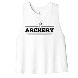 Distressed Look Arching Gift For Archers Gift Women's Racerback Cropped Tank