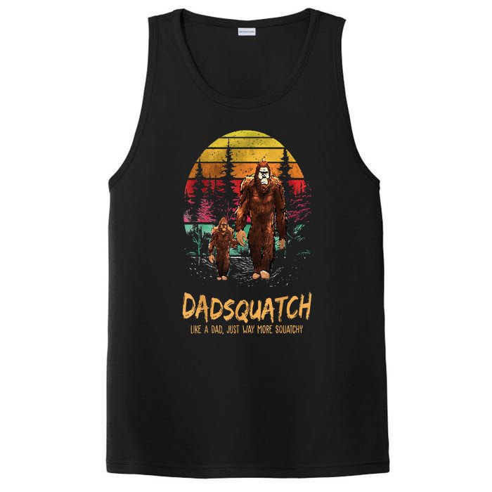 Dadsquatch Like A Dad Way More Squatchy Funny Bigfoot Dad PosiCharge Competitor Tank