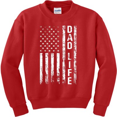 Dad Life American Flag Dad Gifts Kids Sweatshirt