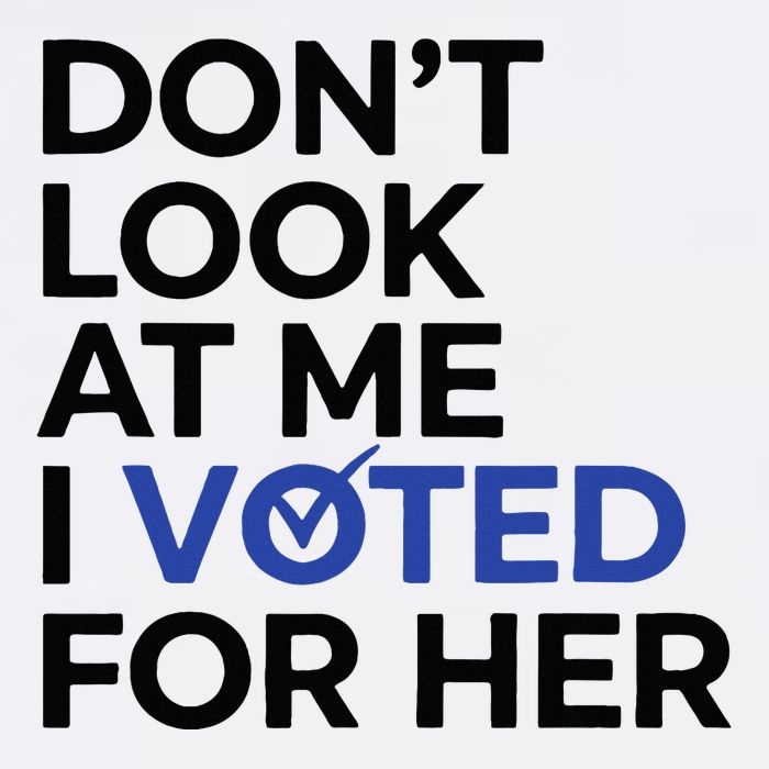 DonT Look At Me I Voted For Her Flat Bill Trucker Hat