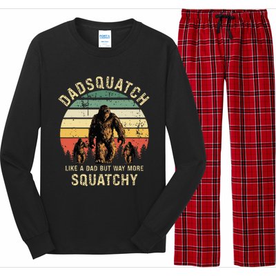 Dadsquatch Like A Dad Way More Squatchy Funny Bigfoot Long Sleeve Pajama Set