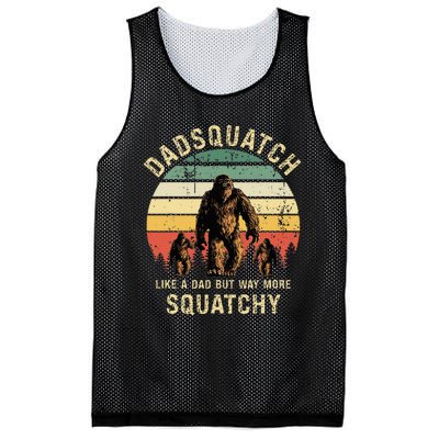 Dadsquatch Like A Dad Way More Squatchy Funny Bigfoot Mesh Reversible Basketball Jersey Tank