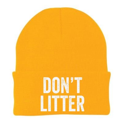 Don't Litter, AntiLitter Slogan Knit Cap Winter Beanie