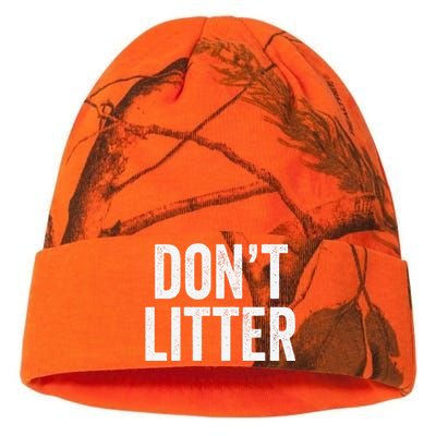 Don't Litter, AntiLitter Slogan Kati Licensed 12" Camo Beanie