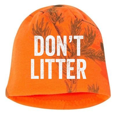 Don't Litter, AntiLitter Slogan Kati - Camo Knit Beanie