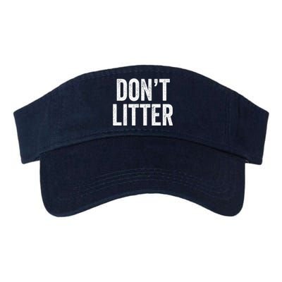 Don't Litter, AntiLitter Slogan Valucap Bio-Washed Visor