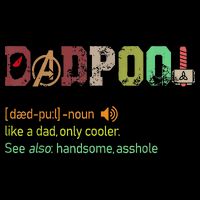Dadpool Like A Dad But Only Cooler Fathers Day Drawstring Bag