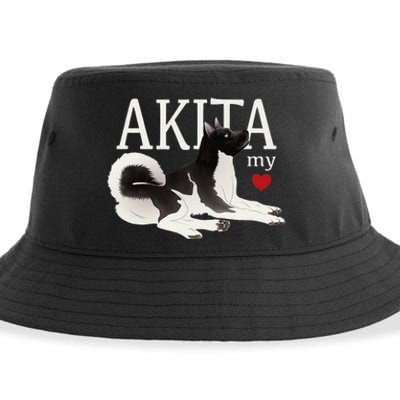 Dog Lovers AKITA My Heart A Key to My Heart Sustainable Bucket Hat