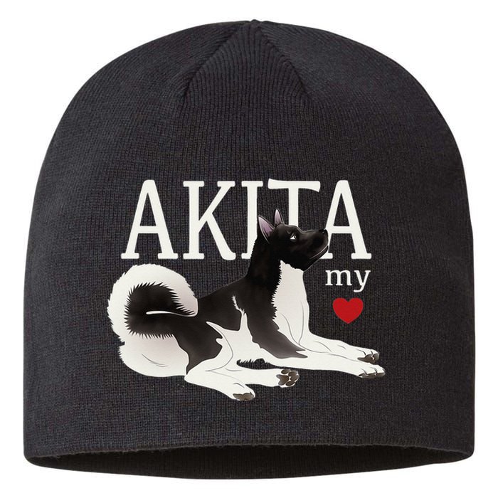 Dog Lovers AKITA My Heart A Key to My Heart Sustainable Beanie