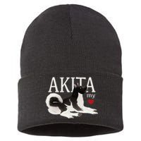 Dog Lovers AKITA My Heart A Key to My Heart Sustainable Knit Beanie